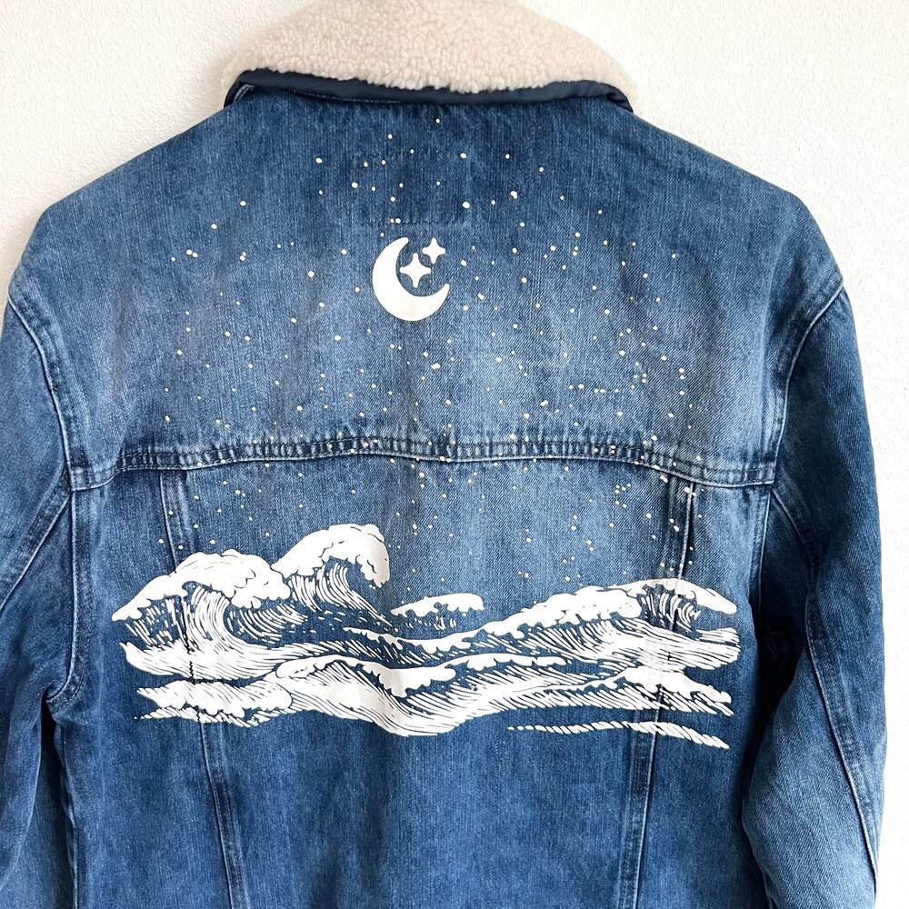 The Tubbo Moment By The Sea Denim Jacket Size Medium - Picture 5 of 8